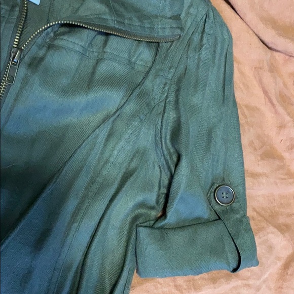 Olive Green Light Zip-up Jacket - Brand New - Picture 5 of 6